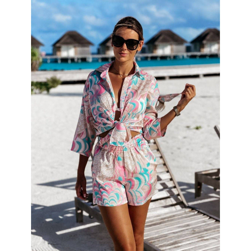 Damer Cropped Tie-Front Strandset Eva Jonsson-Eva Jonsson
