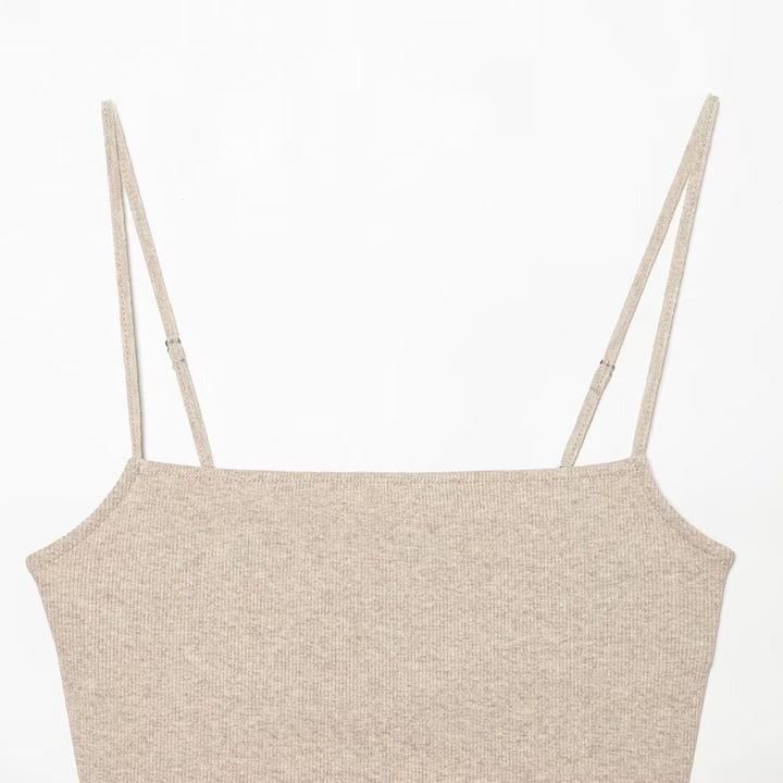 Damer Cropped Top med ömtåliga axelband och glittrande fåll Mirla-Eva Jonsson