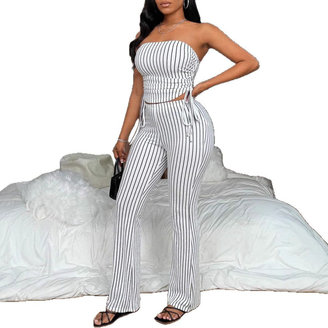 Damer Cropped Top och Flared Byxa Set Eva Jonsson-Eva Jonsson