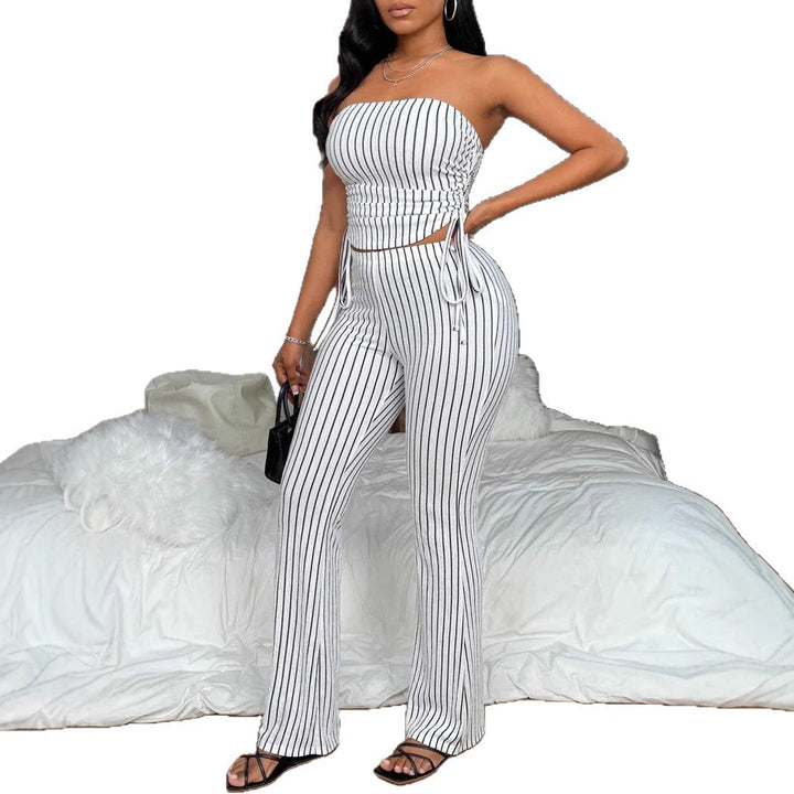 Damer Cropped Top och Flared Byxa Set Eva Jonsson-Eva Jonsson
