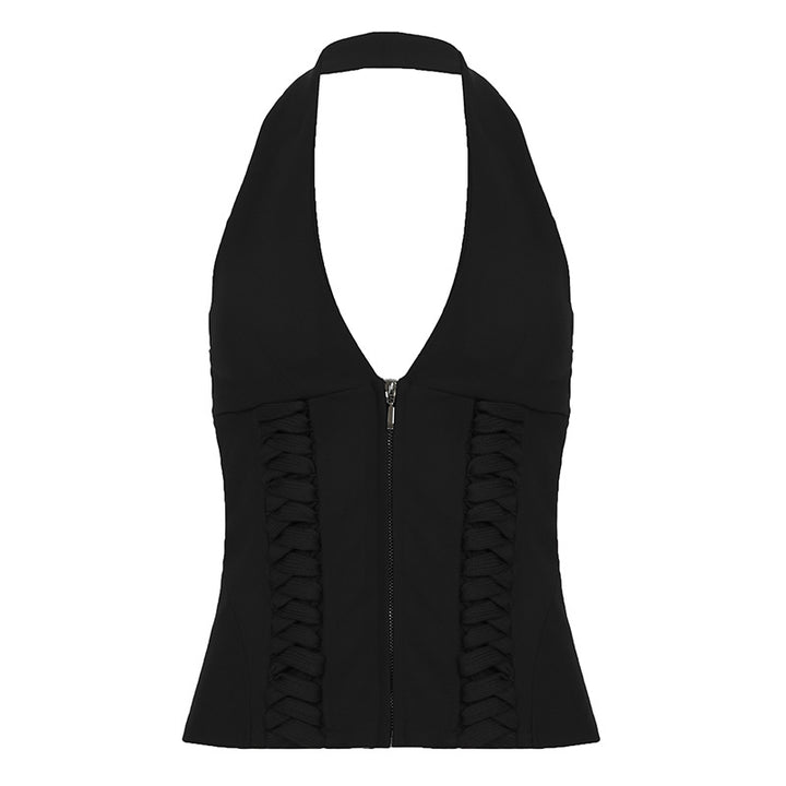 Damer Cropped Topp med raffinerad snördesign Mirla-Eva Jonsson
