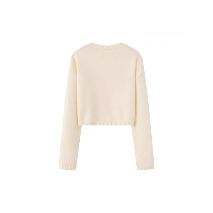 Damer Cropped Tröja med lekfullt slinga motiv Mirla-Eva Jonsson