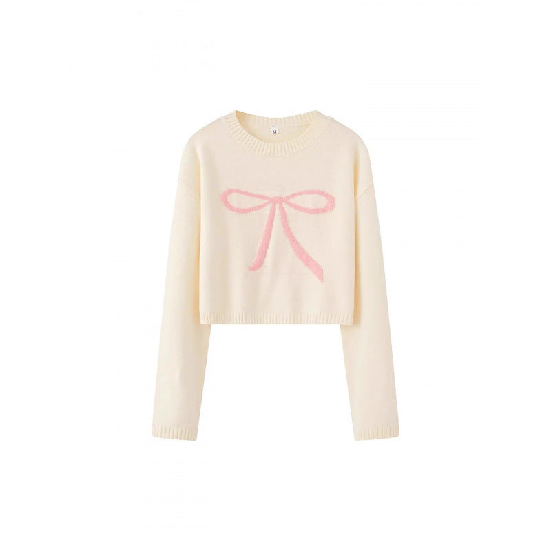 Damer Cropped Tröja med lekfullt slinga motiv Mirla-Eva Jonsson