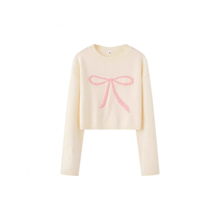 Damer Cropped Tröja med lekfullt slinga motiv Mirla-Eva Jonsson