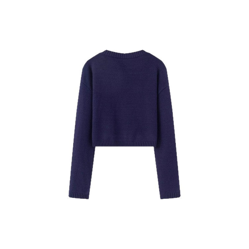 Damer Cropped Tröja med lekfullt slinga motiv Mirla-Eva Jonsson