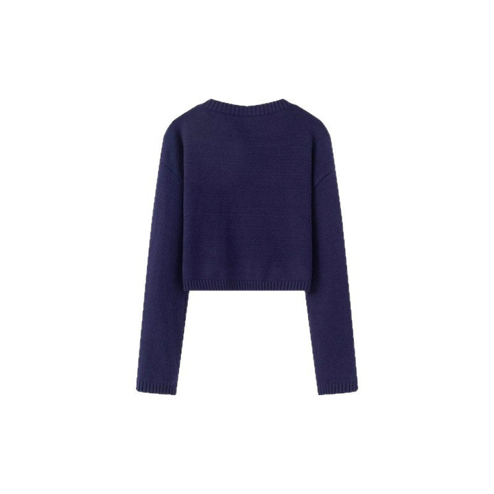 Damer Cropped Tröja med lekfullt slinga motiv Mirla-Eva Jonsson
