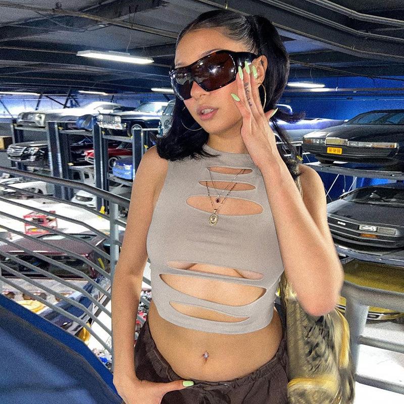 Damer Cut-Out Crop-Top Mirla-Eva Jonsson