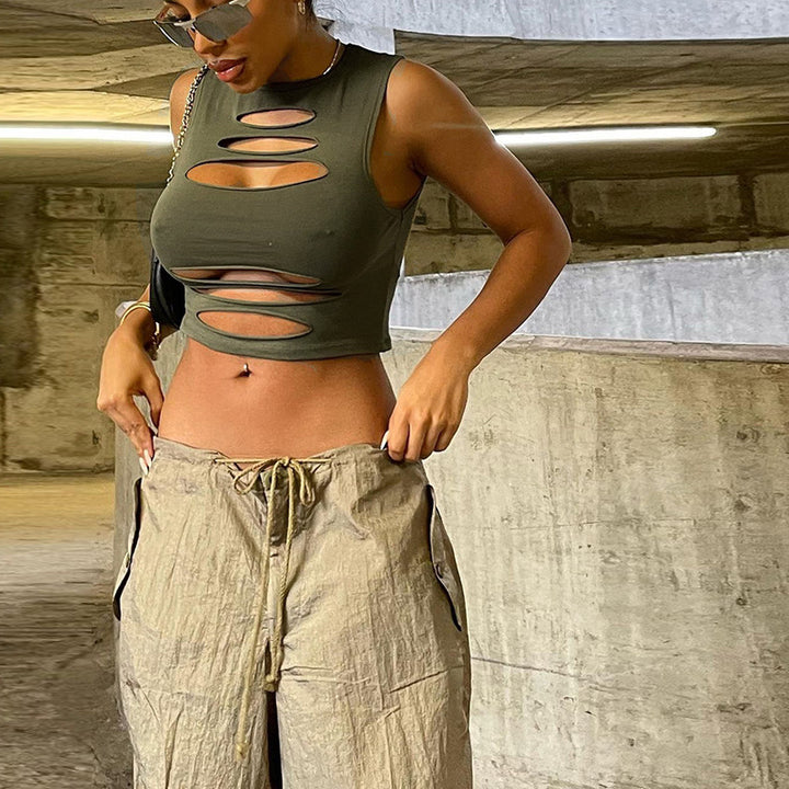 Damer Cut-Out Crop-Top Mirla-Eva Jonsson