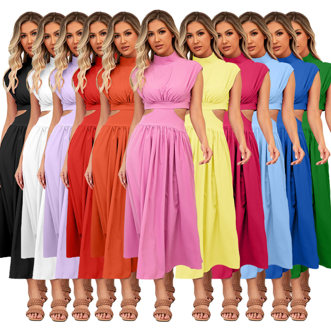 Damer Cut-Out Sommarklänning med Hög Krage Mirla-Eva Jonsson