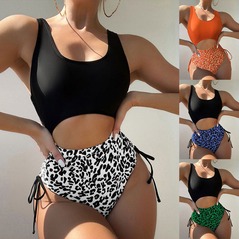 Damer Cut-Out baddräkt med hög midja och djurmönster Mirla-Eva Jonsson