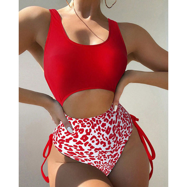 Damer Cut-Out baddräkt med hög midja och djurmönster Mirla-Eva Jonsson