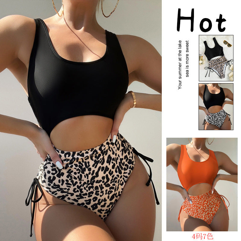 Damer Cut-Out baddräkt med hög midja och djurmönster Mirla-Eva Jonsson