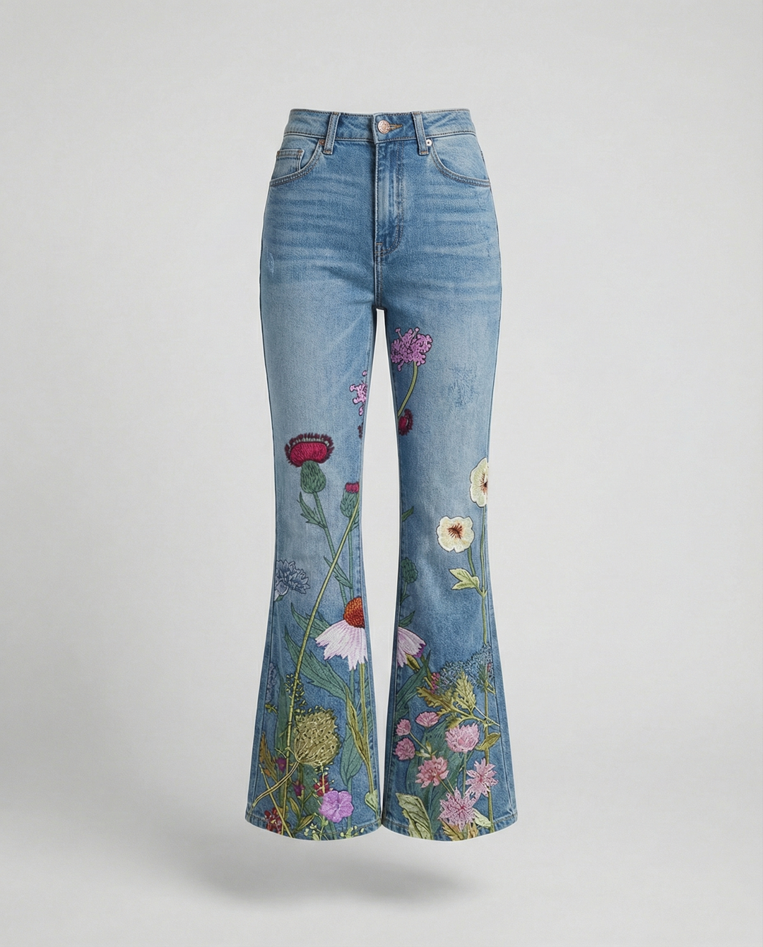 Damer Denim Flared Jeans med Trendig Skärning & Hög Passform Mirla-Eva Jonsson