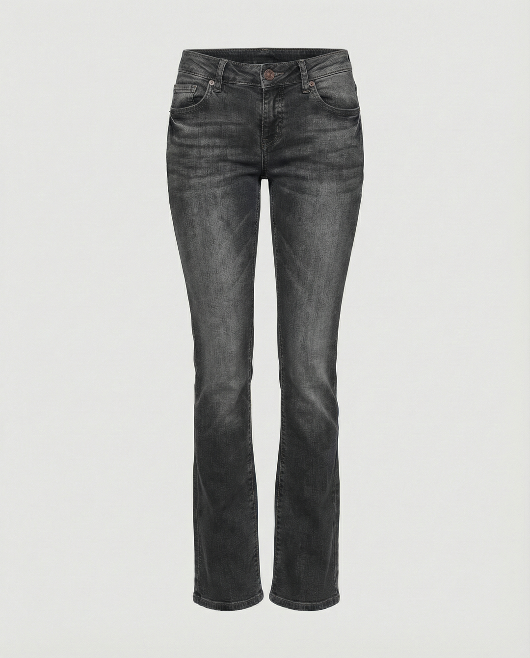 Damer Denim Low-Rise Utsvängda Jeans med Avslappnad Vintage-Känsla & Utsvängd Ben Mirla-Eva Jonsson