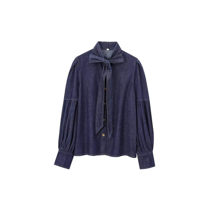 Damer Denim-blus med sladdetail Mirla-Eva Jonsson