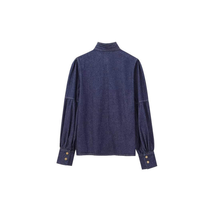 Damer Denim-blus med sladdetail Mirla-Eva Jonsson