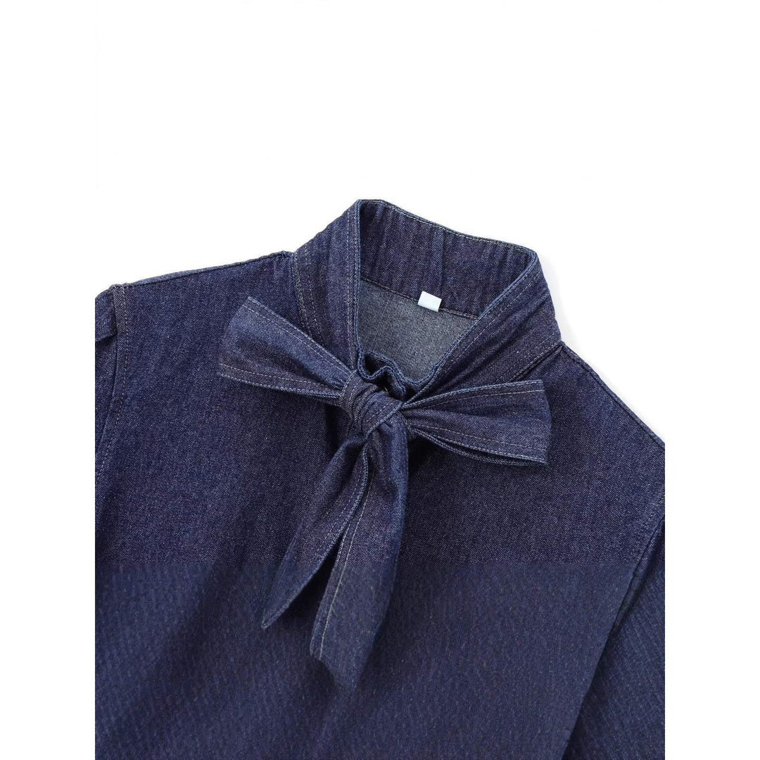 Damer Denim-blus med sladdetail Mirla-Eva Jonsson