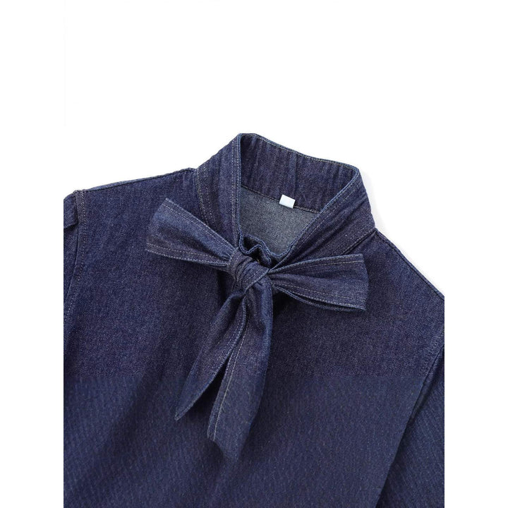 Damer Denim-blus med sladdetail Mirla-Eva Jonsson