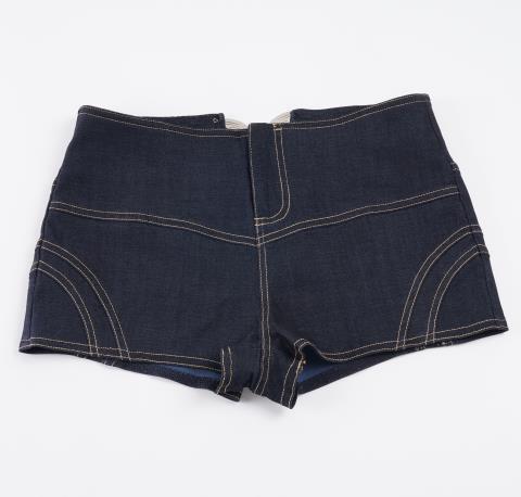 Damer Denimshorts med hög midja och strukturerad skärning Mirla-Eva Jonsson