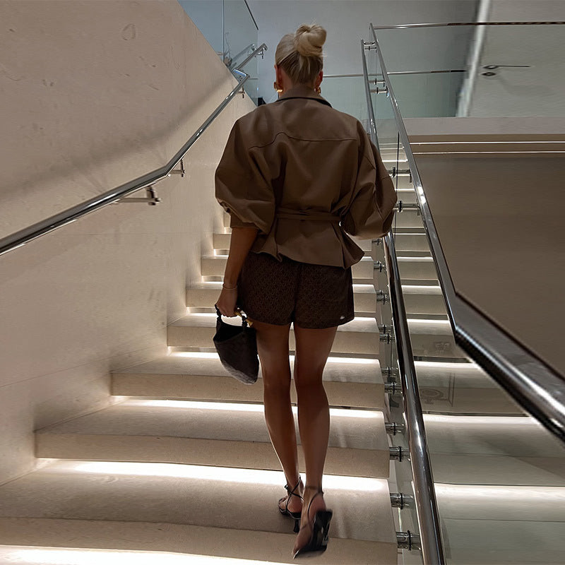 Damer Designer Blazerjacka med bindebälten Mirla-Eva Jonsson