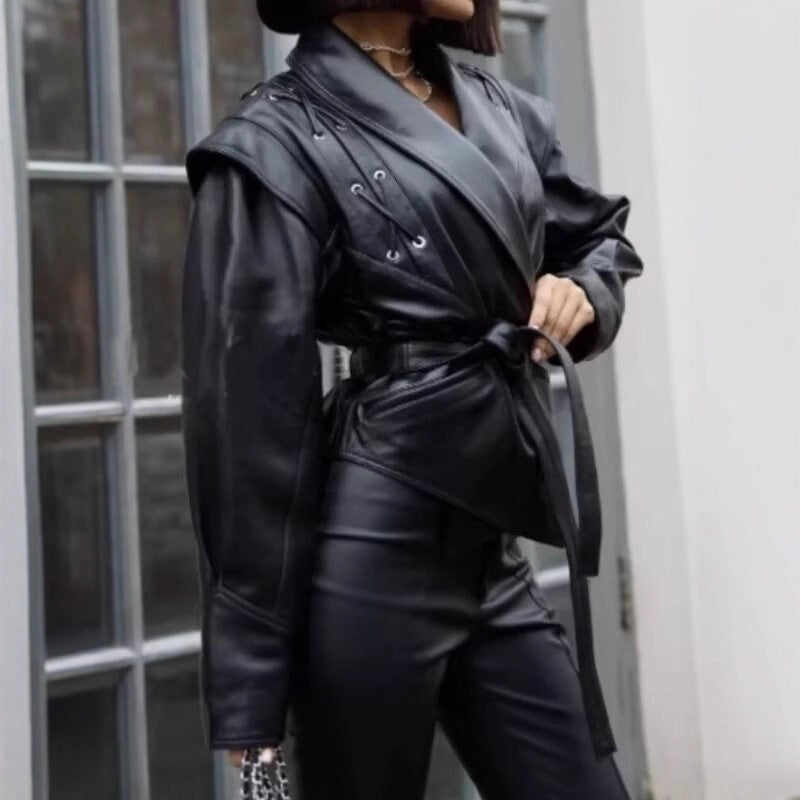 Damer Designer-Läderblazer Mirla-Eva Jonsson