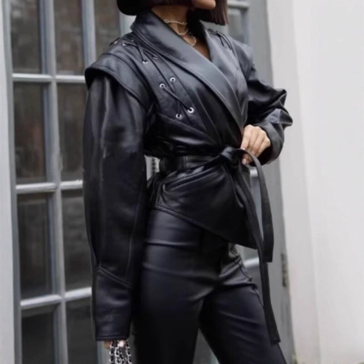 Damer Designer-Läderblazer Mirla-Eva Jonsson