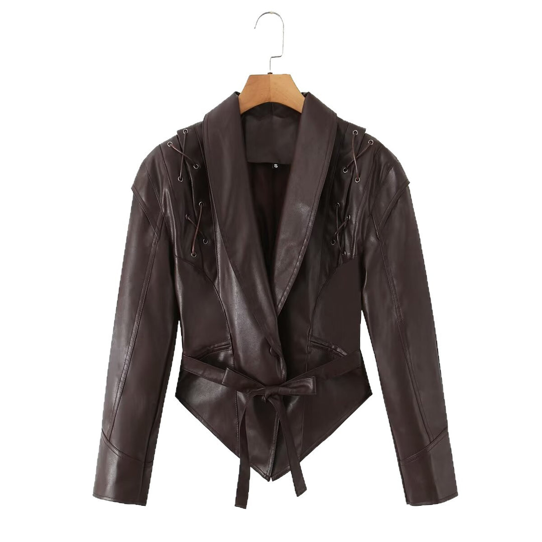 Damer Designer-Läderblazer Mirla-Eva Jonsson