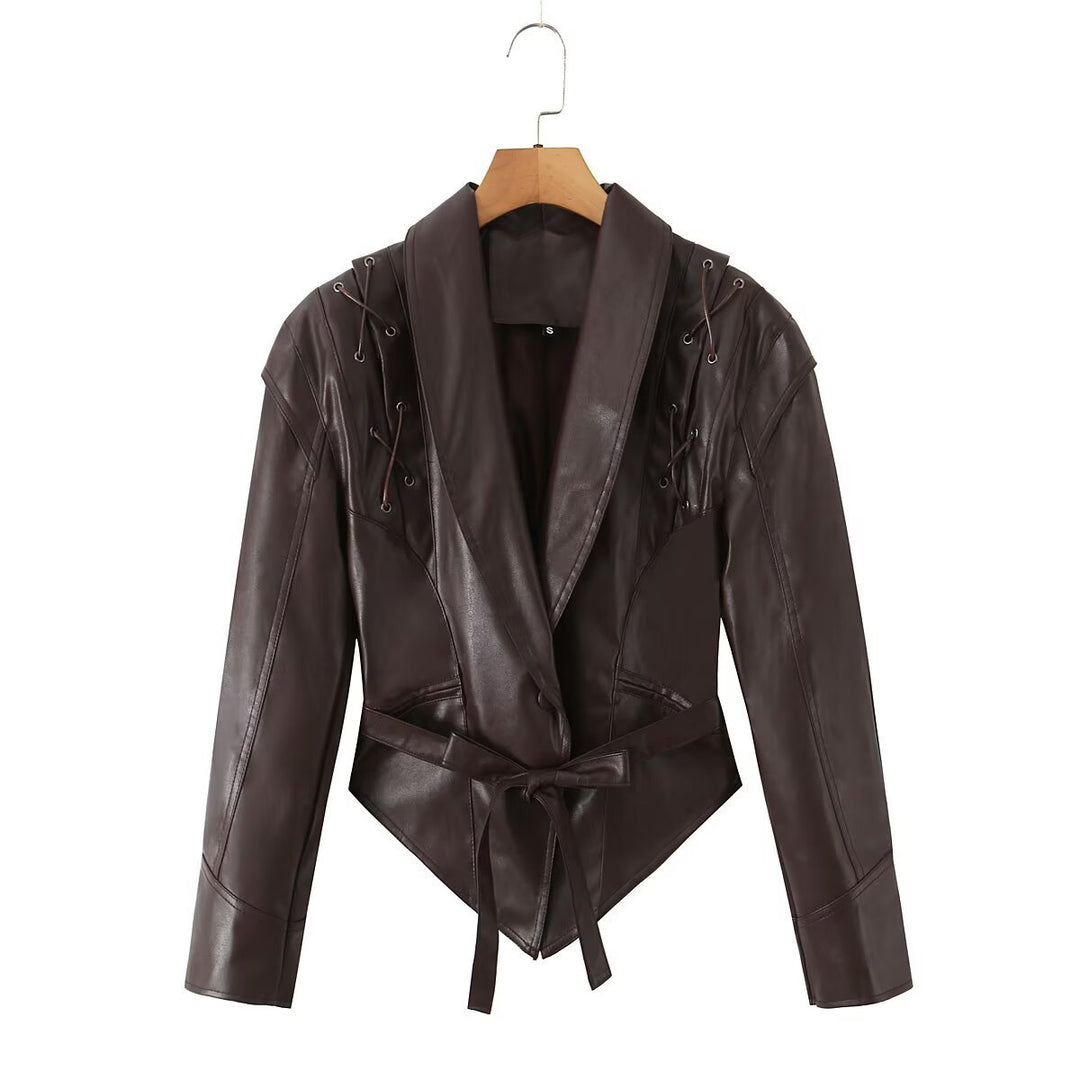 Damer Designer-Läderblazer Mirla-Eva Jonsson