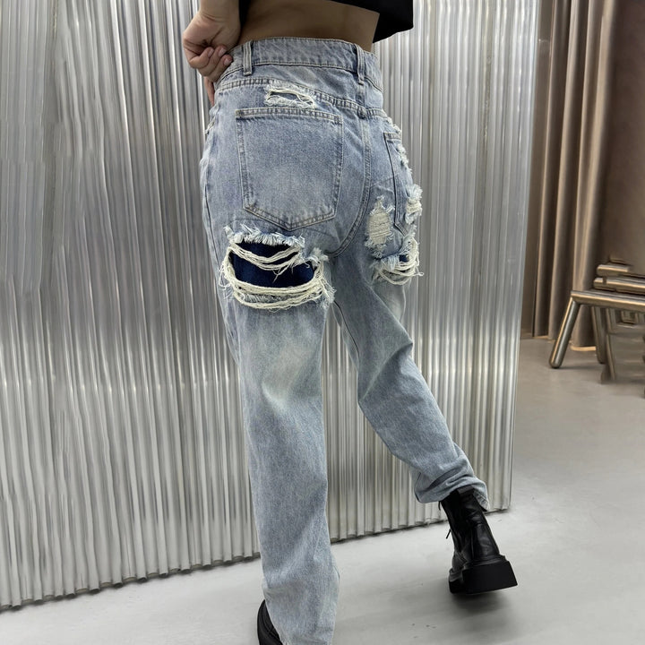 Damer Destroyed Denim-Jeans Mirla-Eva Jonsson