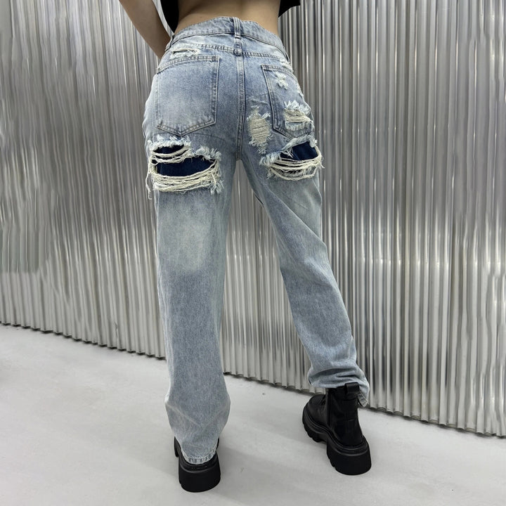 Damer Destroyed Denim-Jeans Mirla-Eva Jonsson