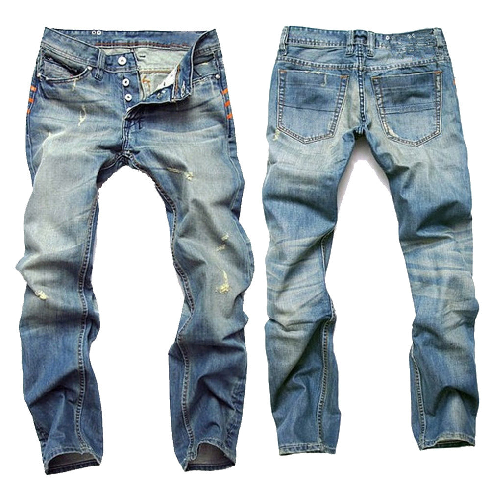 Damer Destroyed Denim-jeans i avslappnad passform med autentisk Used-look Eva Jonsson-Eva Jonsson