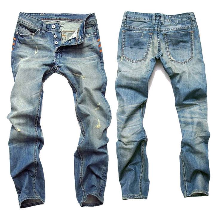 Damer Destroyed Denim-jeans i avslappnad passform med autentisk Used-look Eva Jonsson-Eva Jonsson
