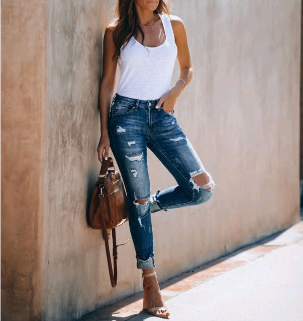 Damer Destroyed Jeans Mirla-Eva Jonsson