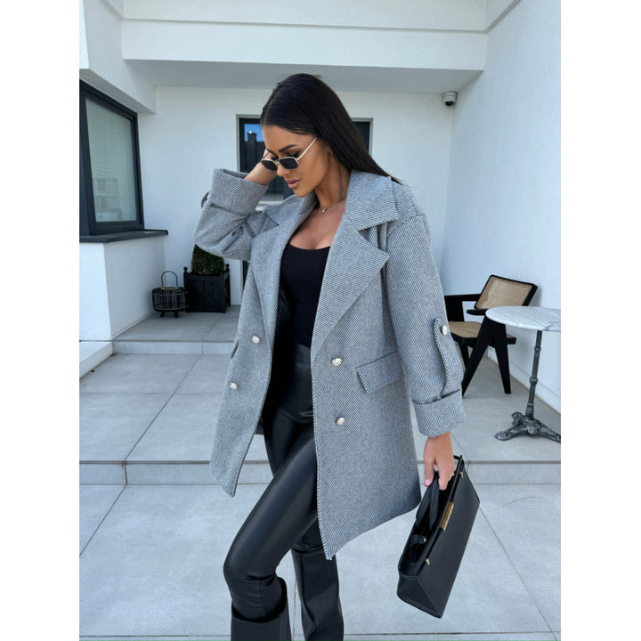 Damer Dubbelknäppt Oversized Blazer Kappa Eva Jonsson-Eva Jonsson