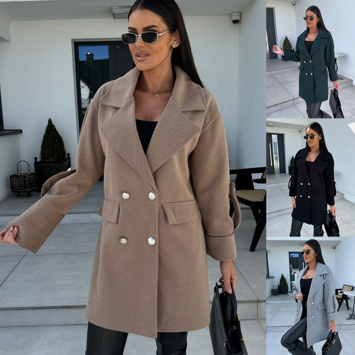 Damer Dubbelknäppt Oversized Blazer Kappa Eva Jonsson-Eva Jonsson
