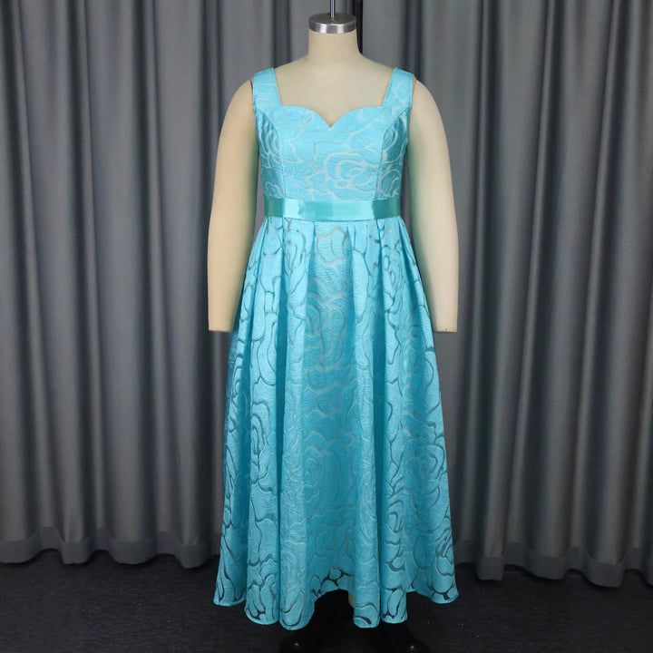 Damer Elegant A-linje Klänning med blommigt Jacquard-mönster Mirla-Eva Jonsson