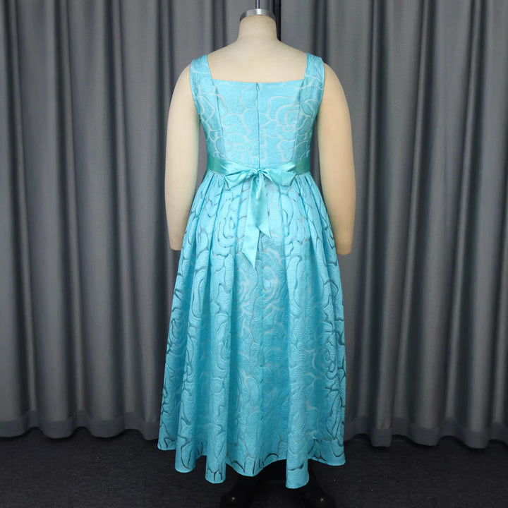 Damer Elegant A-linje Klänning med blommigt Jacquard-mönster Mirla-Eva Jonsson