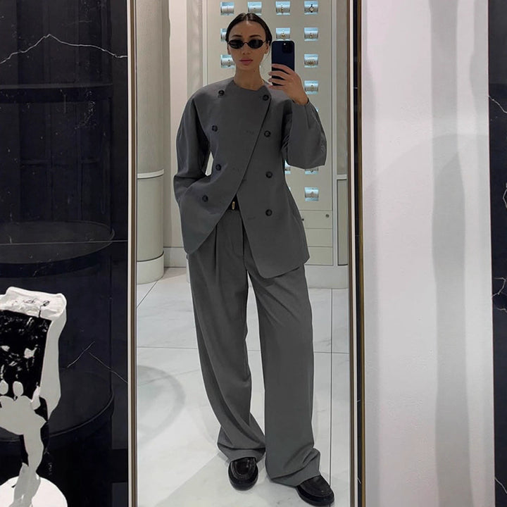 Damer Elegant Affärsjacka med dubbelknäppning Mirla-Eva Jonsson