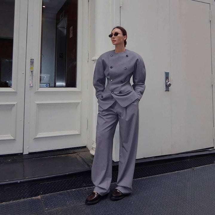 Damer Elegant Affärsjacka med dubbelknäppning Mirla-Eva Jonsson