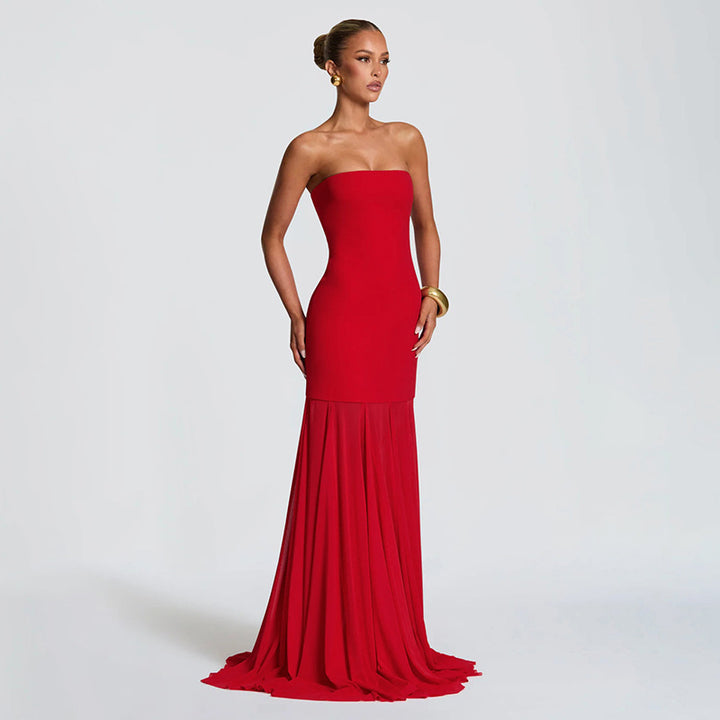 Damer Elegant Aftenkjole med transparente Draperinger Mirla-Eva Jonsson