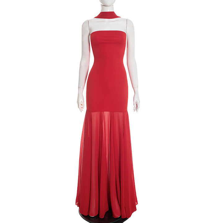Damer Elegant Aftenkjole med transparente Draperinger Mirla-Eva Jonsson