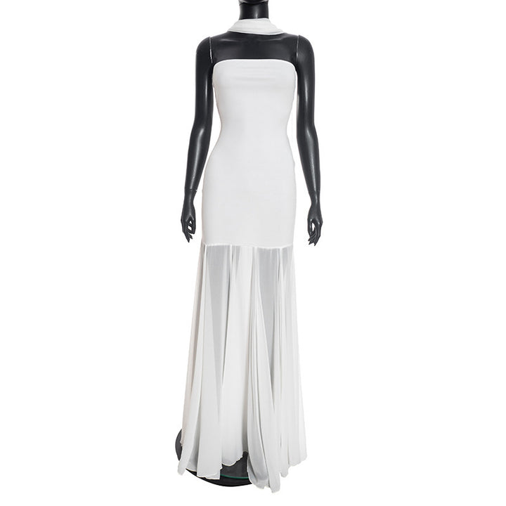 Damer Elegant Aftenkjole med transparente Draperinger Mirla-Eva Jonsson