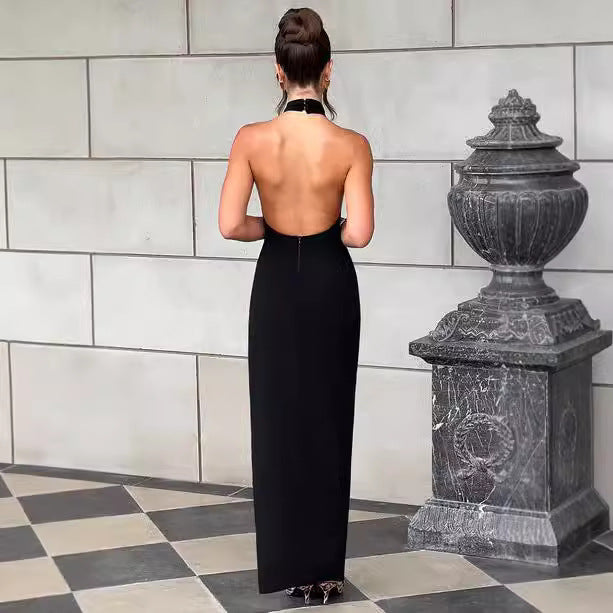 Damer Elegant Aftonklänning med hög skärning och sidospalt Eva Jonsson-Eva Jonsson
