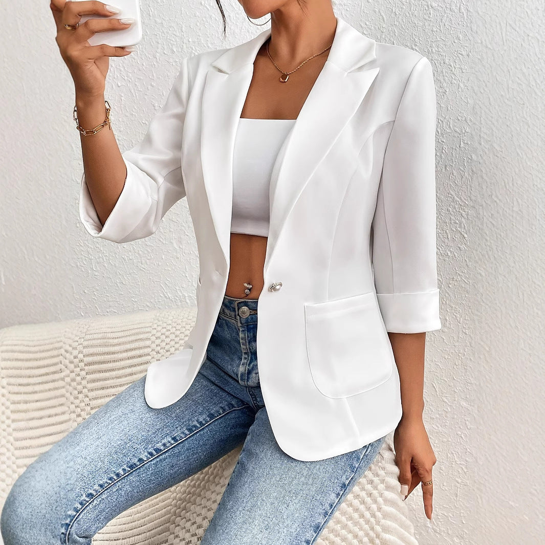 Damer Elegant Blazer med 3/4-ärmar och Smal Passform Mirla-Eva Jonsson