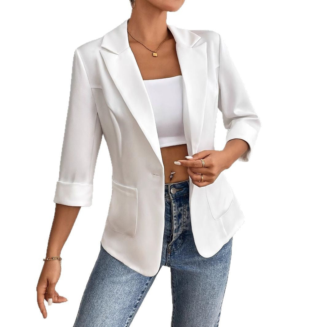 Damer Elegant Blazer med 3/4-ärmar och Smal Passform Mirla-Eva Jonsson