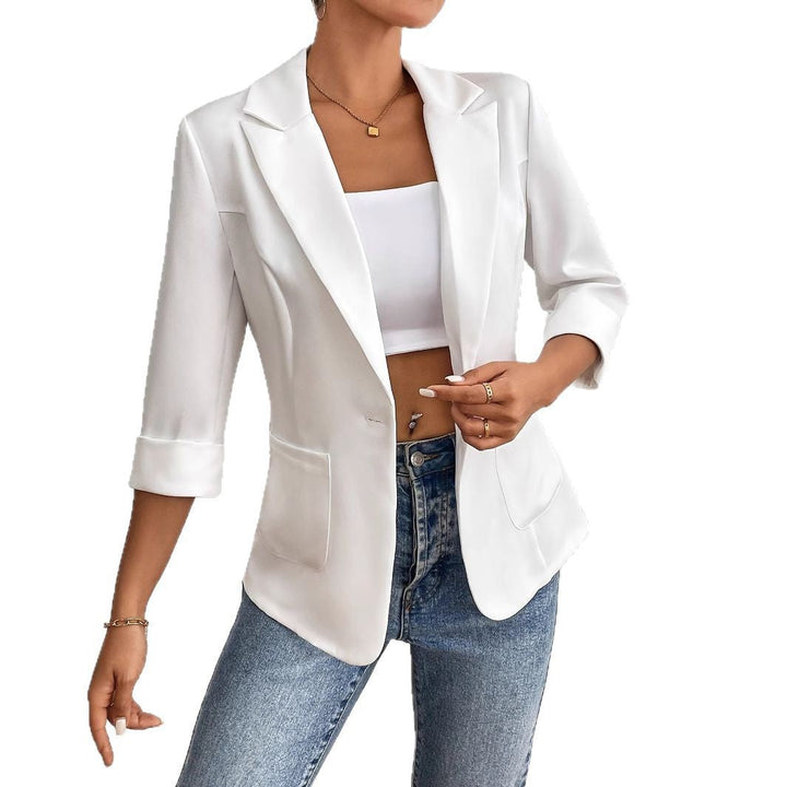 Damer Elegant Blazer med 3/4-ärmar och Smal Passform Mirla-Eva Jonsson
