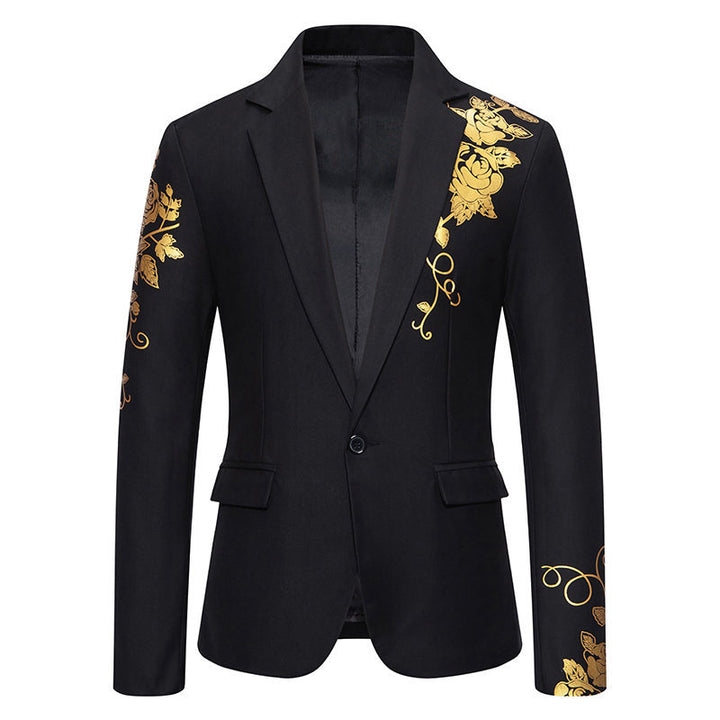 Damer Elegant Blazer med blommönster och sidenfinish Mirla-Eva Jonsson