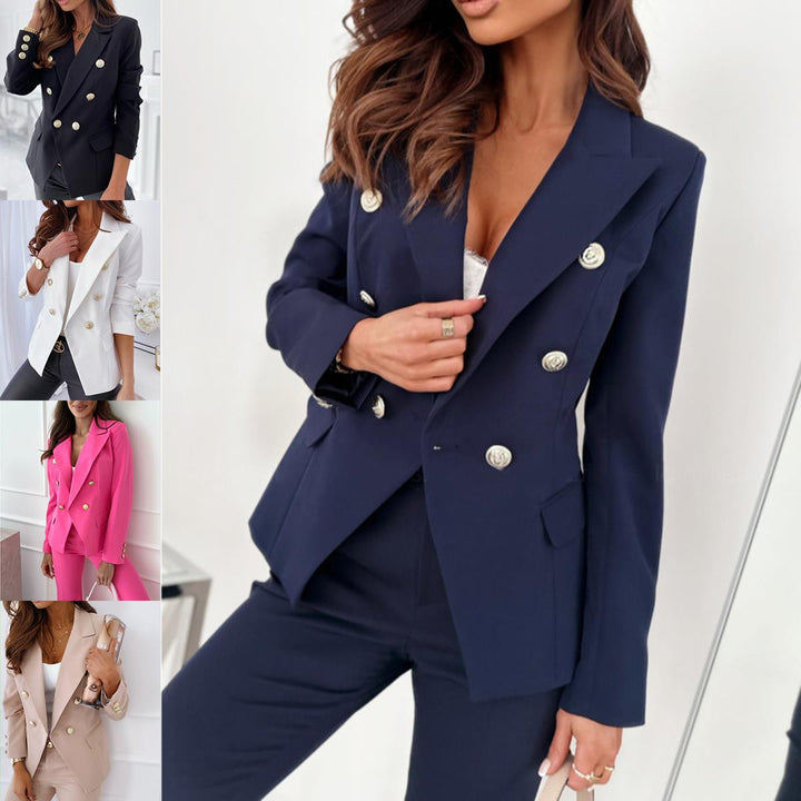 Damer Elegant Blazer med dubbel knappslå och gyllene detaljer Mirla-Eva Jonsson