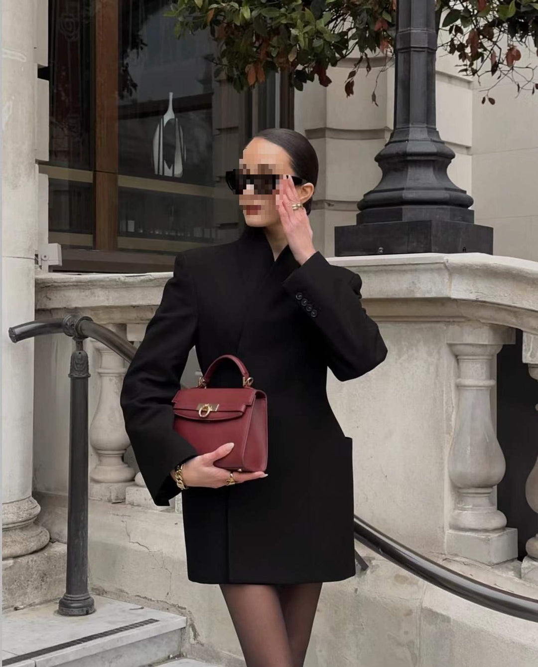 Damer Elegant Blazer med midjebälte och praktiska fickor Mirla-Eva Jonsson