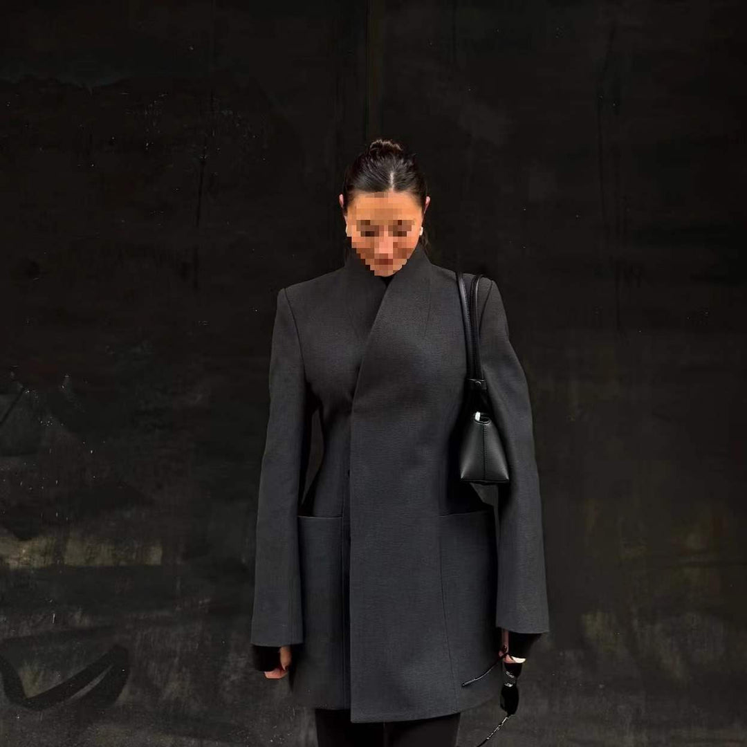 Damer Elegant Blazer med midjebälte och praktiska fickor Mirla-Eva Jonsson